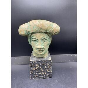 VINTAGE Resin PLASTER BUST OF A MATADOR Heavy